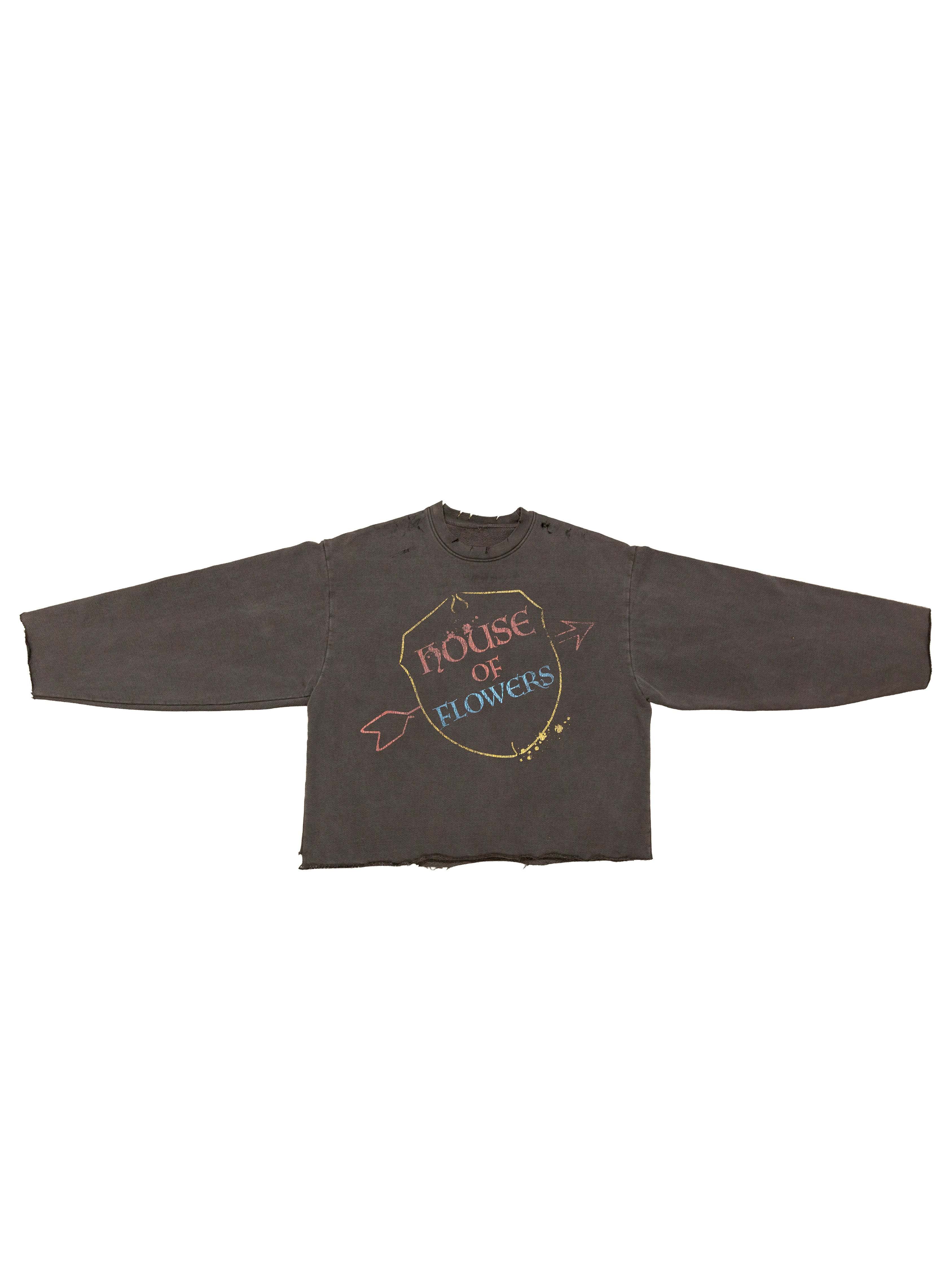 CHATEAU VINTAGE GREY CREWNECK(DISTRESSED)