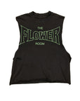 THE FLOWER ROOM BLACK T-SHIRT(DISTRESSED)