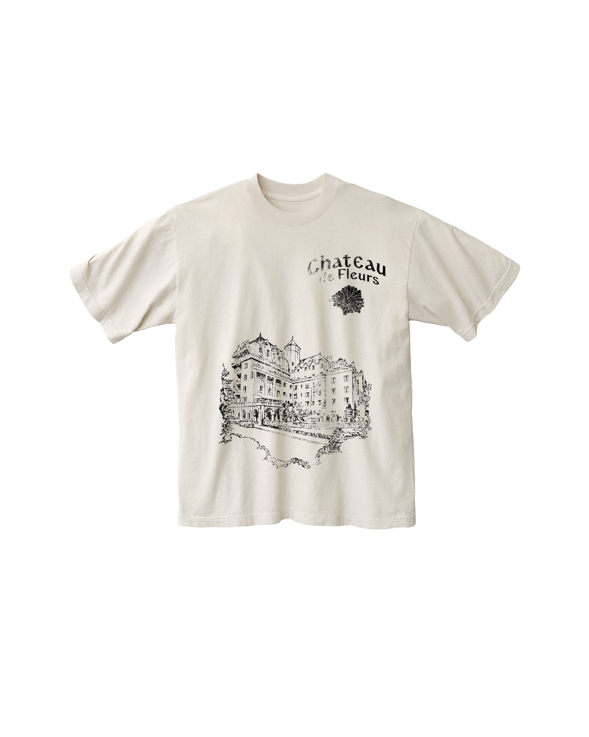 CHATEAU DE FLUER CREAM T-SHIRT